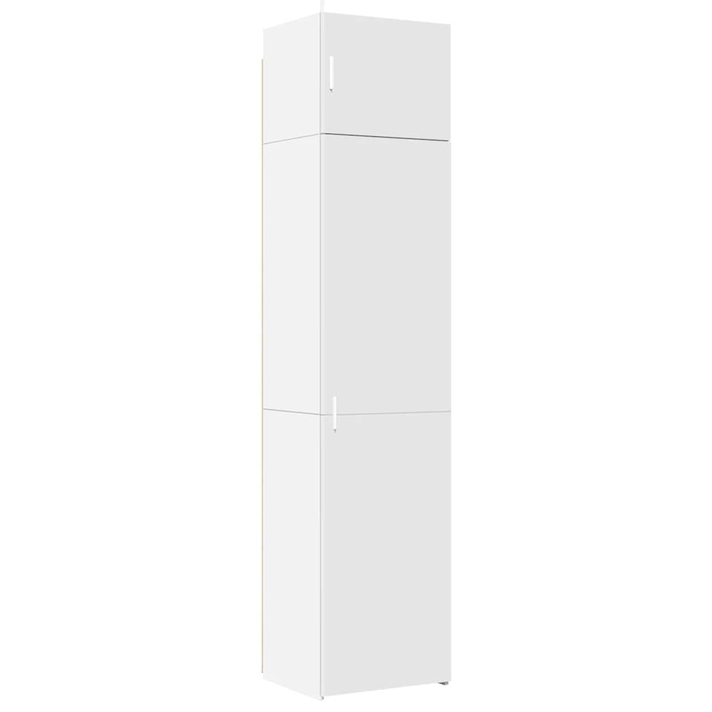 vidaXL Ντουλάπι Αποθήκευσης Στενό Λευκό 50x42,5x225 εκ. Επεξεργ. Ξύλο