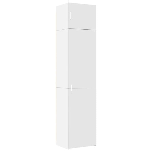 vidaXL Ντουλάπι Αποθήκευσης Στενό Λευκό 50x42,5x225 εκ. Επεξεργ. Ξύλο