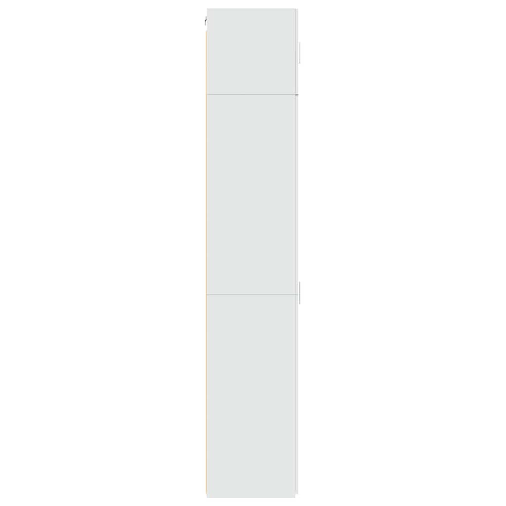 vidaXL Ντουλάπι Αποθήκευσης Στενό Λευκό 50x42,5x225 εκ. Επεξεργ. Ξύλο
