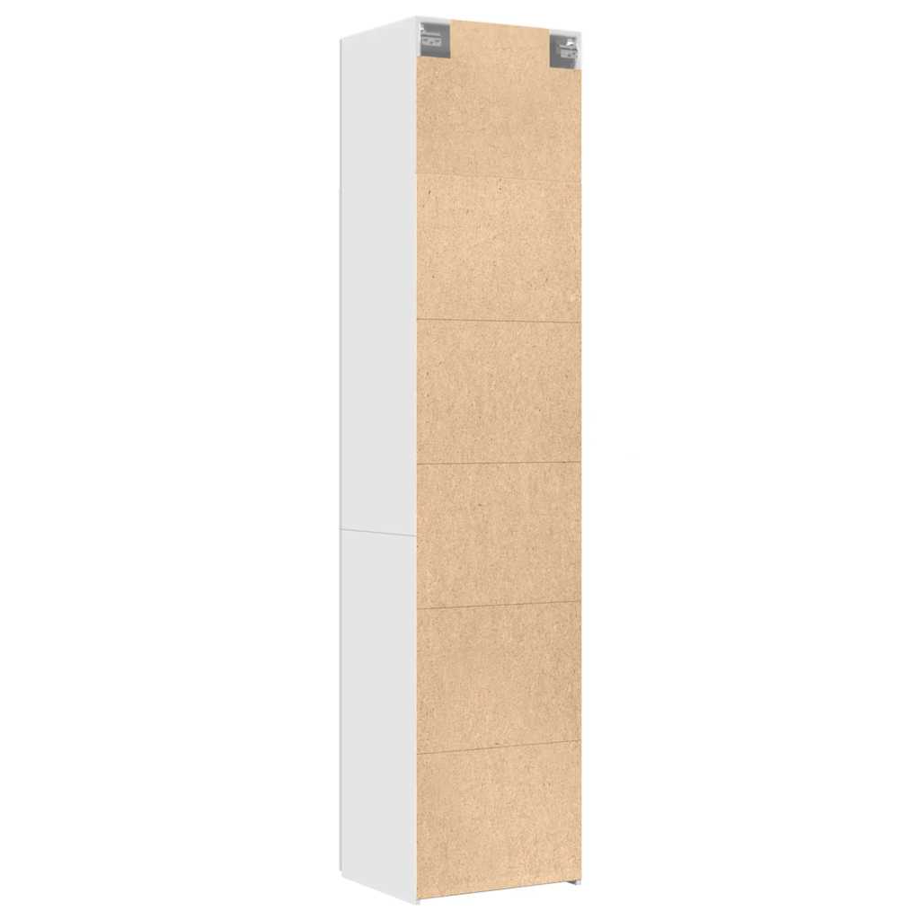 vidaXL Ντουλάπι Αποθήκευσης Στενό Λευκό 50x42,5x225 εκ. Επεξεργ. Ξύλο