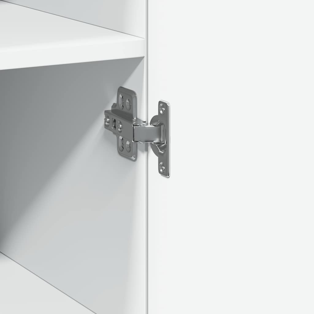 vidaXL Ντουλάπι Αποθήκευσης Στενό Λευκό 50x42,5x225 εκ. Επεξεργ. Ξύλο