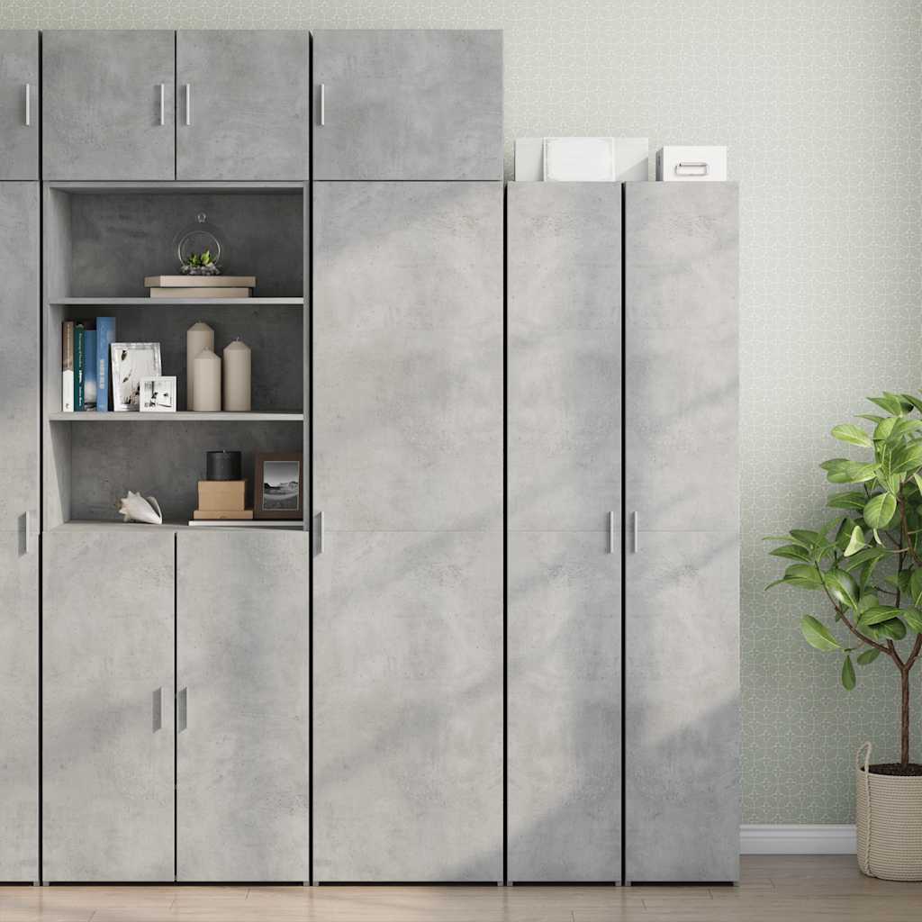 vidaXL Ντουλάπι Αποθήκευσης Στενό Γκρι 50x42,5x225 εκ. Επεξεργ. Ξύλο