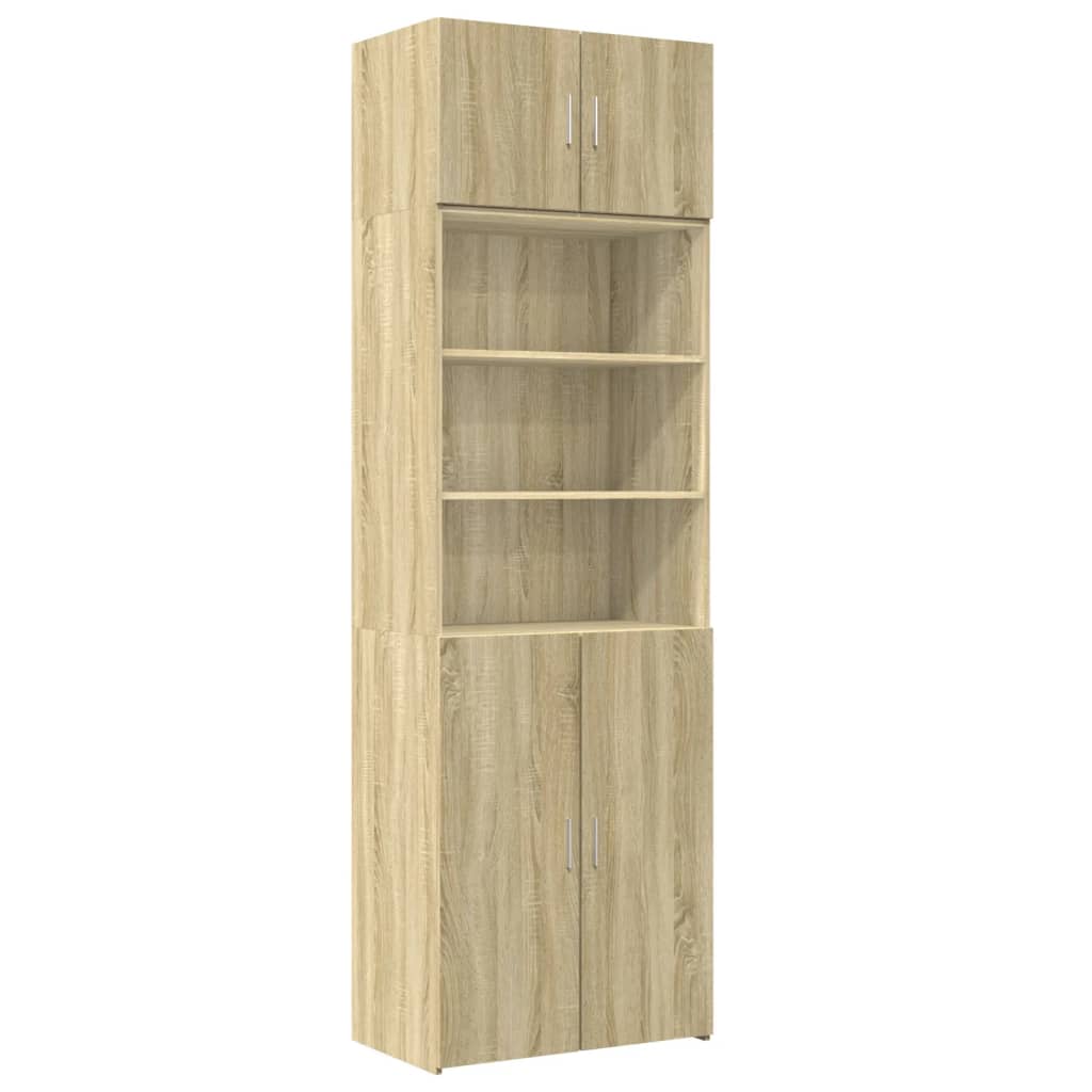 vidaXL Ραφιέρα με Ντουλάπια Sonoma Δρυς 70x42,5x225 εκ. Επεξ. Ξύλο