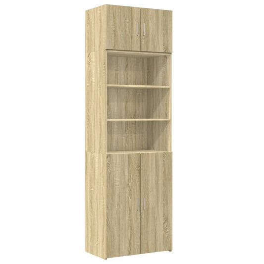 vidaXL Ραφιέρα με Ντουλάπια Sonoma Δρυς 70x42,5x225 εκ. Επεξ. Ξύλο
