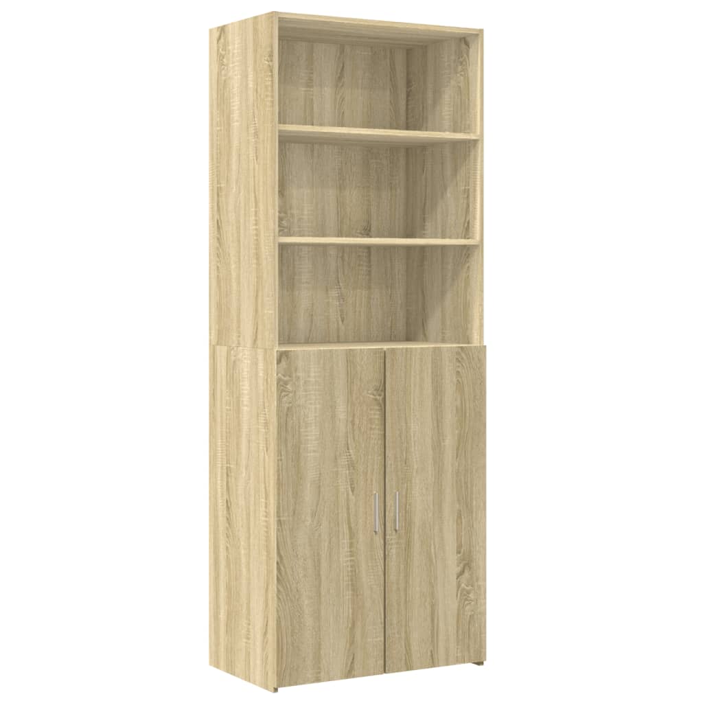 vidaXL Ραφιέρα με Ντουλάπια Sonoma Δρυς 70x42,5x225 εκ. Επεξ. Ξύλο