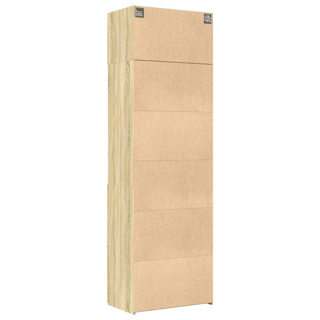vidaXL Ραφιέρα με Ντουλάπια Sonoma Δρυς 70x42,5x225 εκ. Επεξ. Ξύλο
