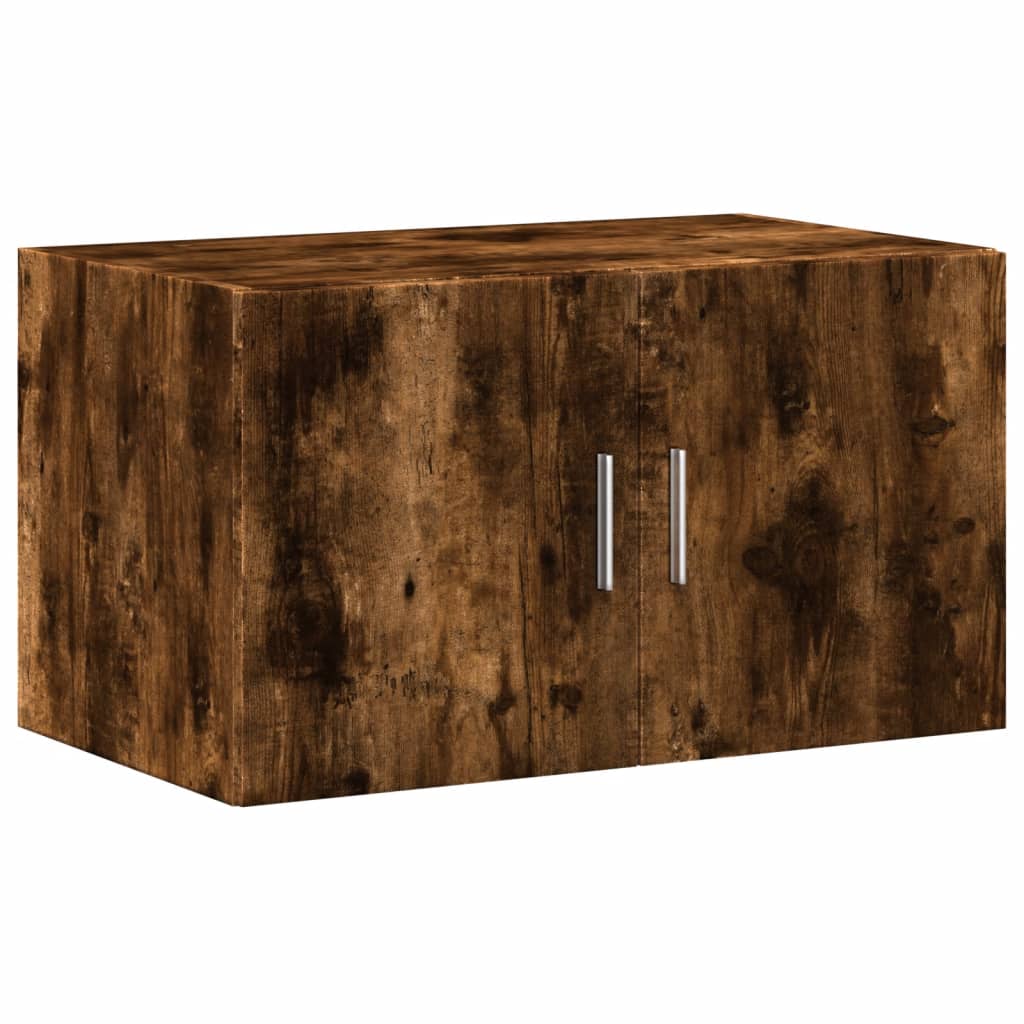 vidaXL Ραφιέρα με Ντουλάπια Καπνιστή Δρυς 70x42,5x225 εκ. Επεξ. Ξύλο