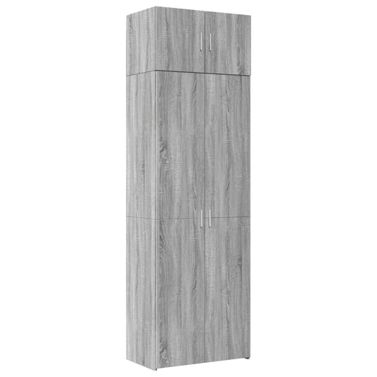 vidaXL Ραφιέρα με Ντουλάπια Γκρι Sonoma 70x42,5x225 εκ. Επεξ. Ξύλο