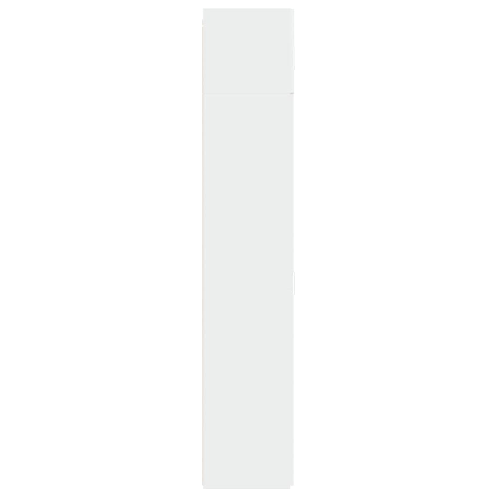 vidaXL Ραφιέρα με Ντουλάπια Λευκή 70x42,5x225 εκ. Επεξεργασμένο Ξύλο