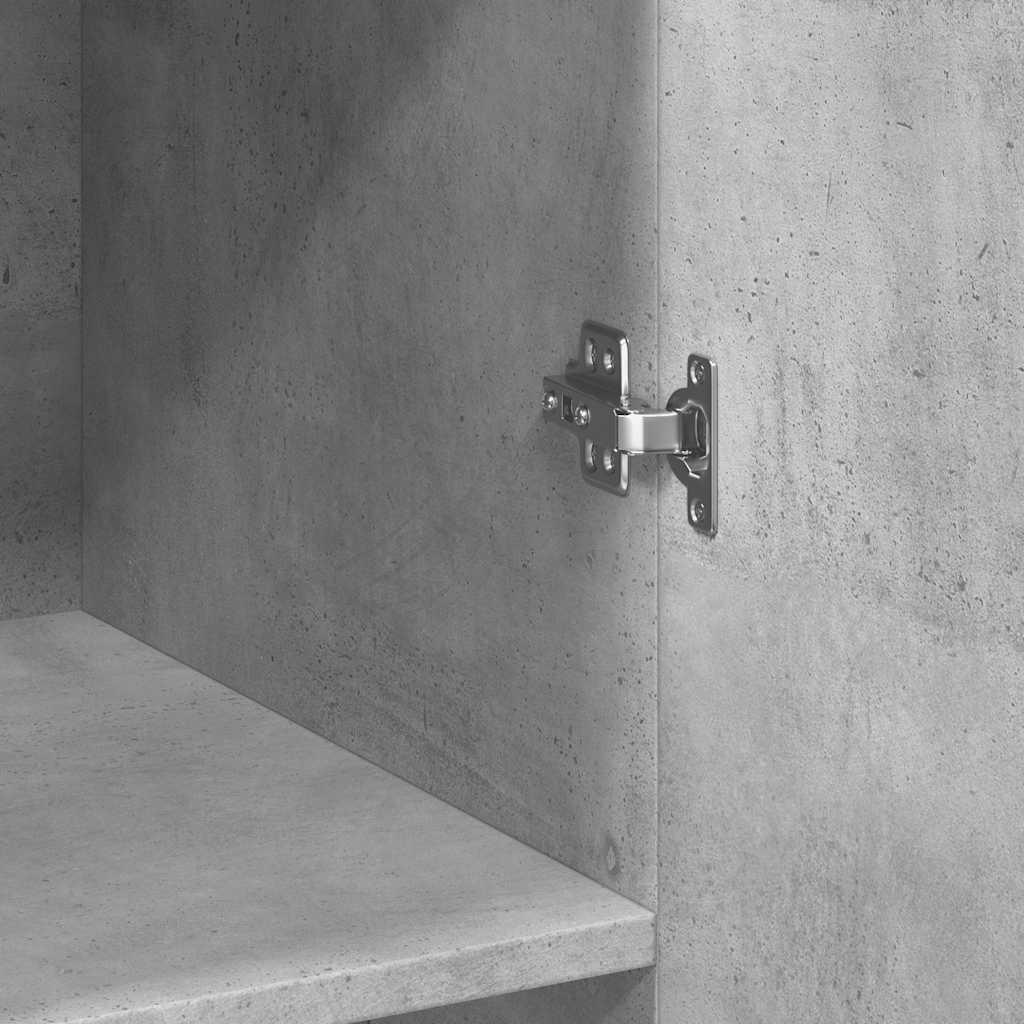 vidaXL Ραφιέρα με Ντουλάπια Γκρι Σκυροδέμ. 70x42,5x225 εκ. Επεξ. Ξύλο