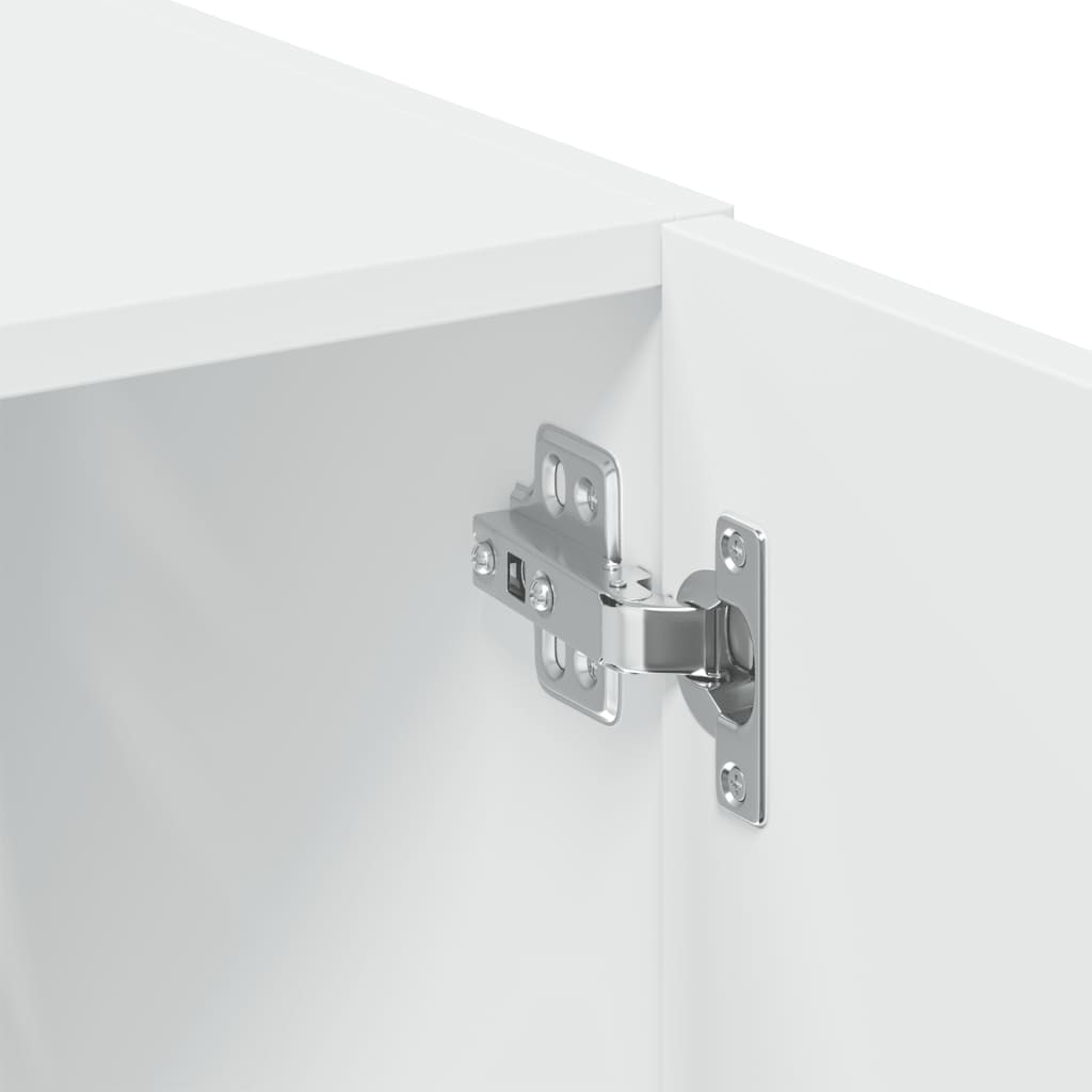 vidaXL Ραφιέρα με Ντουλάπια Λευκή 70x42,5x225 εκ. Επεξεργασμένο Ξύλο