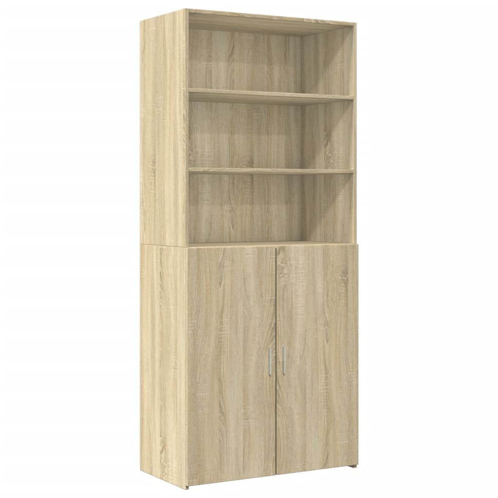 vidaXL Ραφιέρα με Ντουλάπια Sonoma Δρυς 80x42,5x225 εκ. Επεξ. Ξύλο