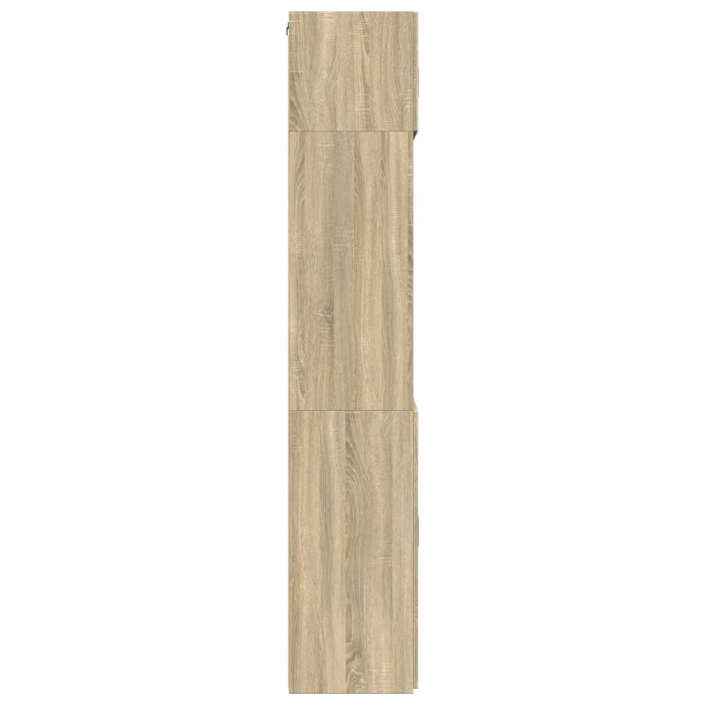 vidaXL Ραφιέρα με Ντουλάπια Sonoma Δρυς 80x42,5x225 εκ. Επεξ. Ξύλο