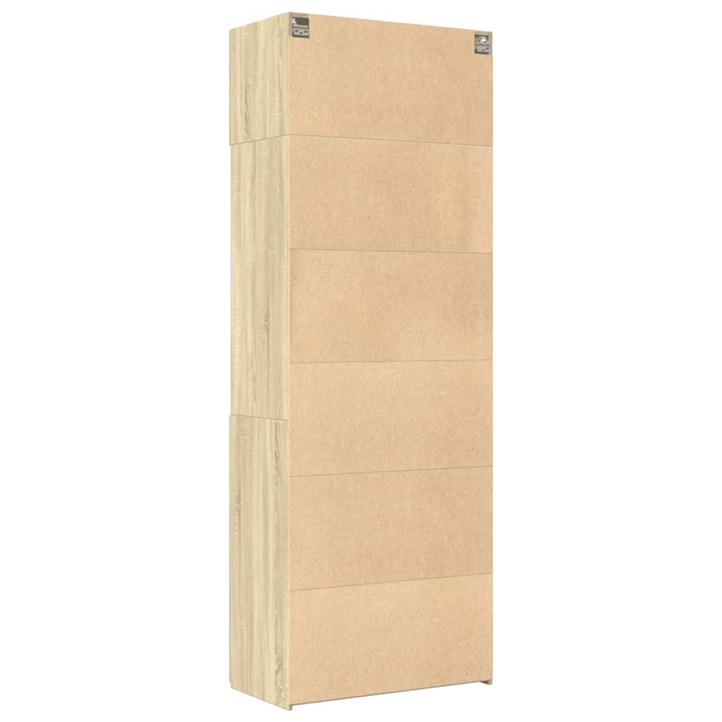 vidaXL Ραφιέρα με Ντουλάπια Sonoma Δρυς 80x42,5x225 εκ. Επεξ. Ξύλο