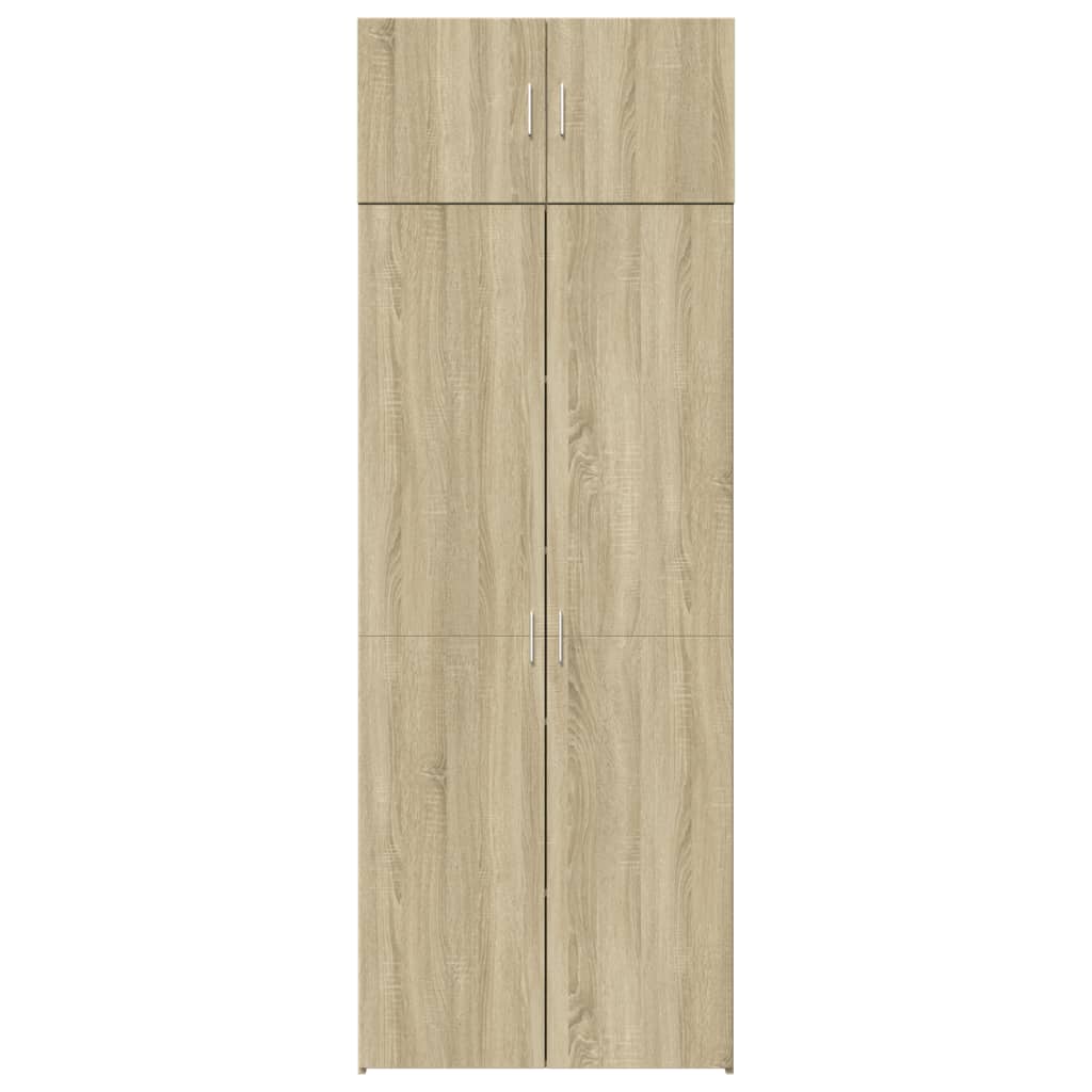 vidaXL Ραφιέρα με Ντουλάπια Sonoma Δρυς 80x42,5x225 εκ. Επεξ. Ξύλο