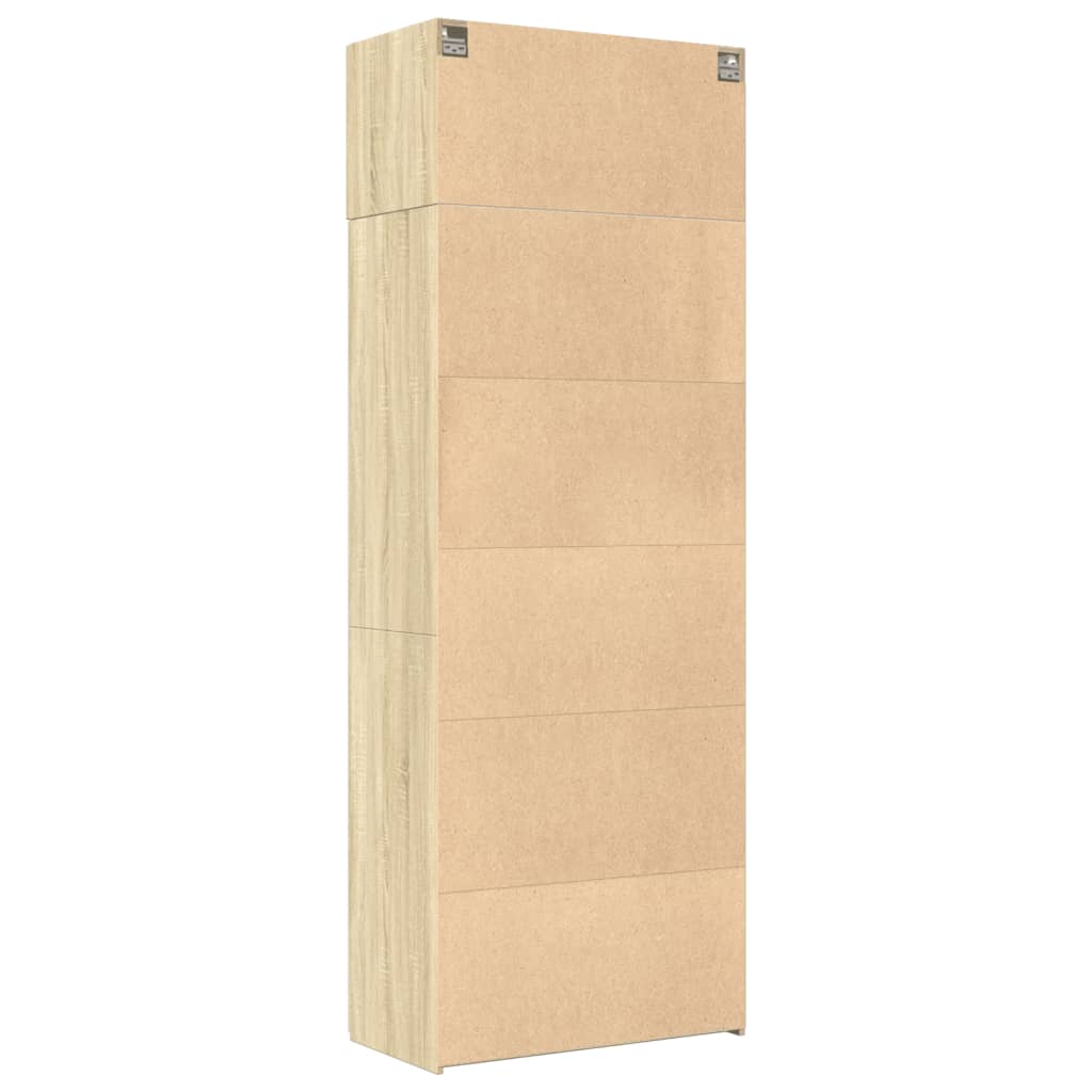vidaXL Ραφιέρα με Ντουλάπια Sonoma Δρυς 80x42,5x225 εκ. Επεξ. Ξύλο