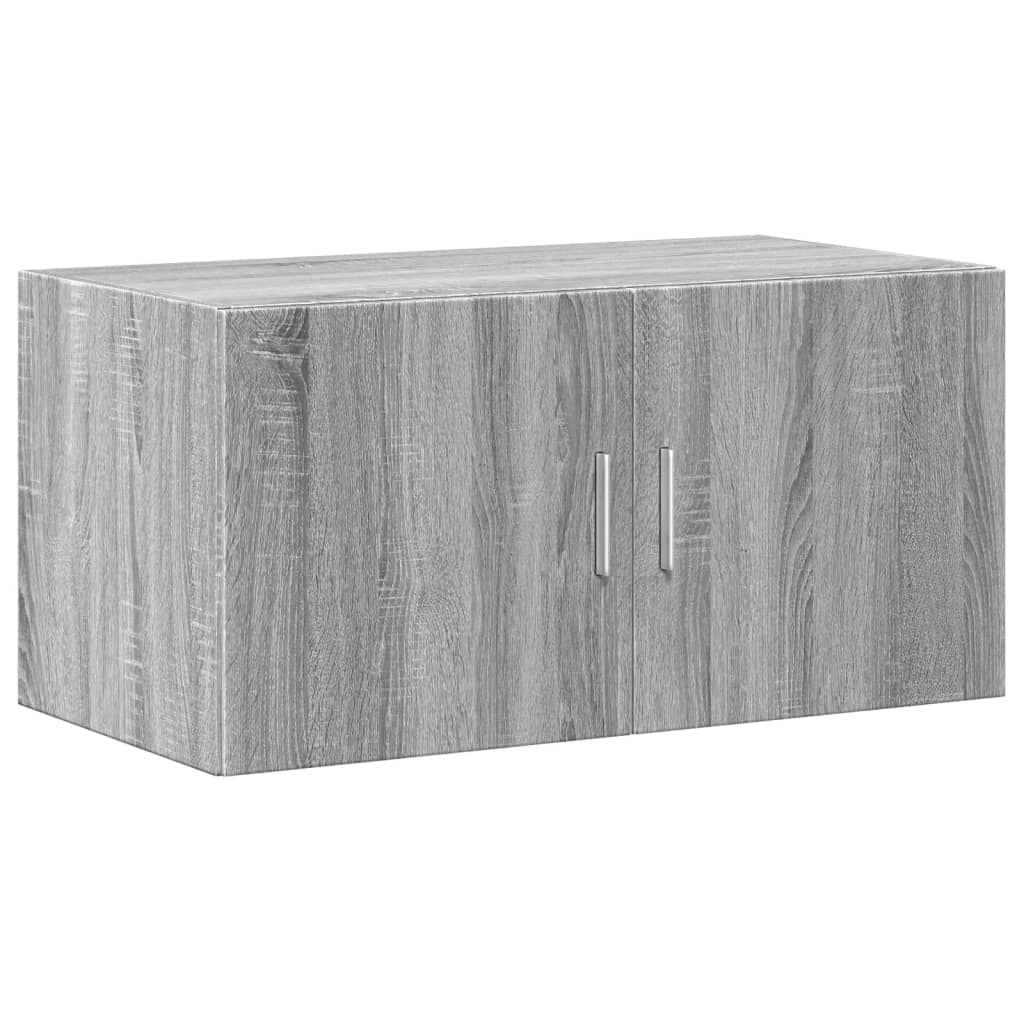 vidaXL Ραφιέρα με Ντουλάπια Γκρι Sonoma 80x42,5x225εκ Επεξ. Ξύλο