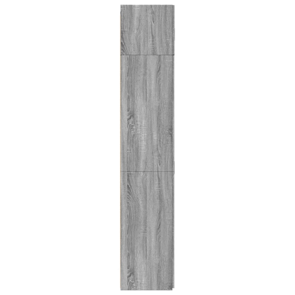 vidaXL Ραφιέρα με Ντουλάπια Γκρι Sonoma 80x42,5x225εκ Επεξ. Ξύλο