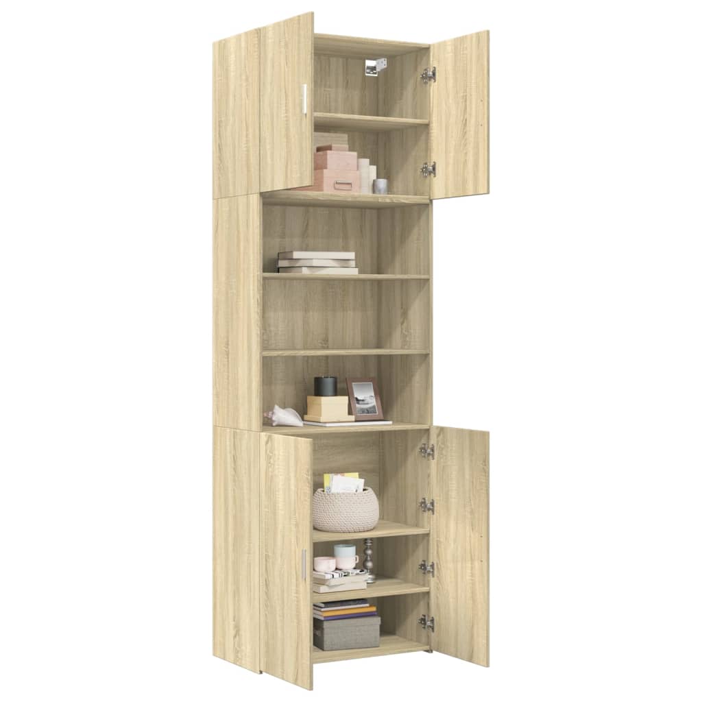 vidaXL Ντουλάπι Sonoma Δρυς 80x42,5x249 εκ. από Επεξεργασμένο Ξύλο
