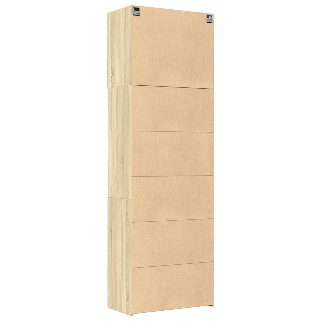 vidaXL Ντουλάπι Sonoma Δρυς 80x42,5x249 εκ. από Επεξεργασμένο Ξύλο