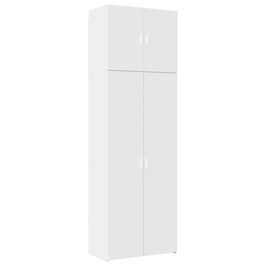vidaXL Ντουλάπι Λευκό 80x42,5x249 εκ. από Επεξεργασμένο Ξύλο