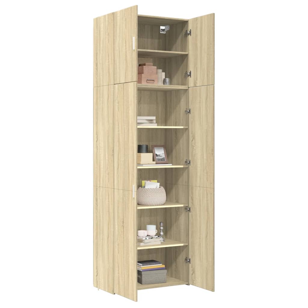 vidaXL Ντουλάπι Sonoma Δρυς 80x42,5x249 εκ. από Επεξεργασμένο Ξύλο