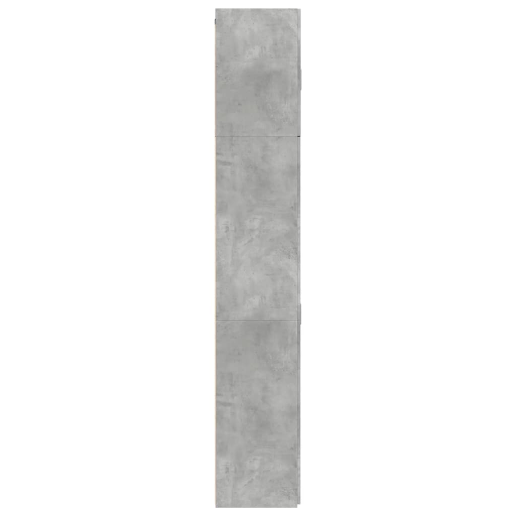 vidaXL Ντουλάπι Γκρι Σκυροδέματος 80x42,5x249 εκ. Επεξεργασμένο Ξύλο