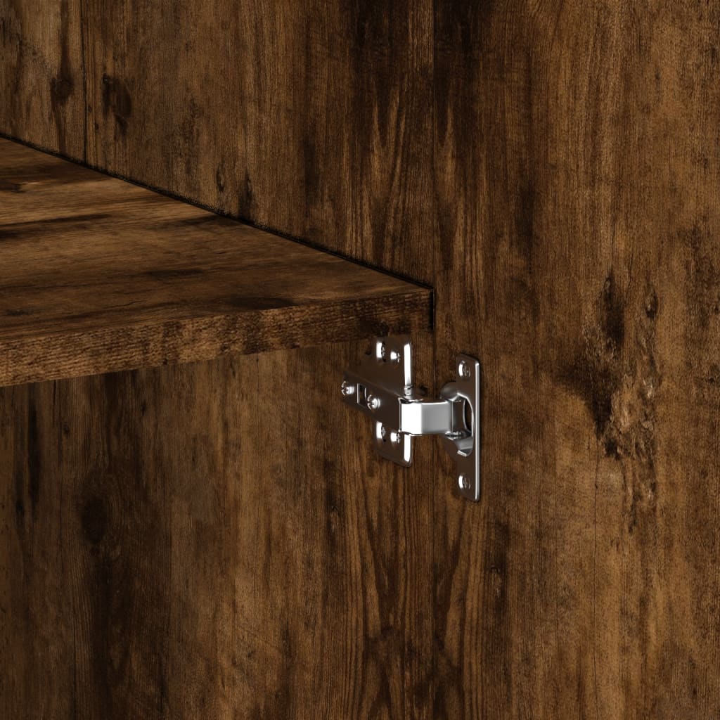 vidaXL Ντουλάπα Καπνιστή Δρυς 80x42,5x249 εκ. από Επεξεργασμένο Ξύλο