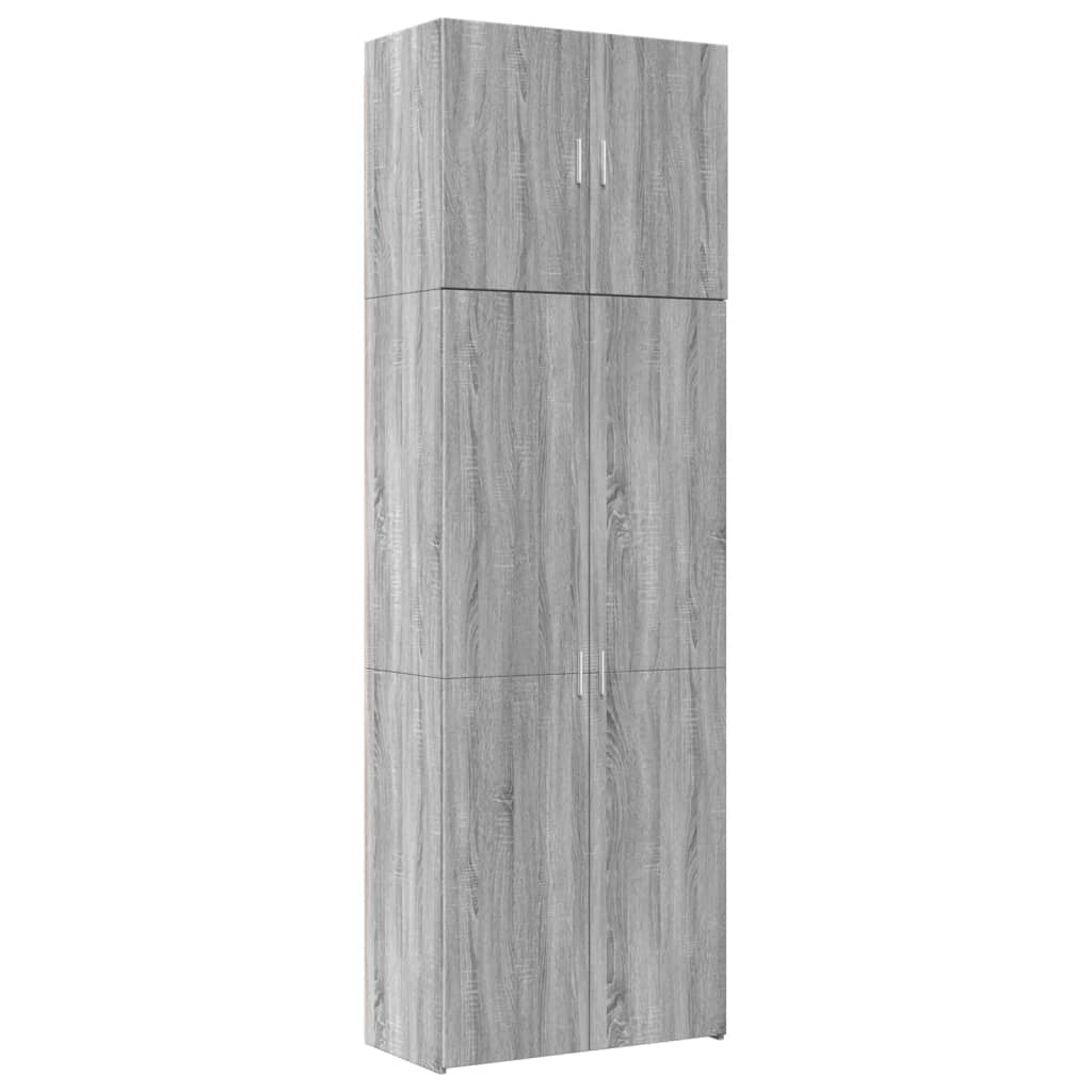 vidaXL Ντουλάπι Γκρι Sonoma 80x42,5x249 εκ. από Επεξεργασμένο Ξύλο