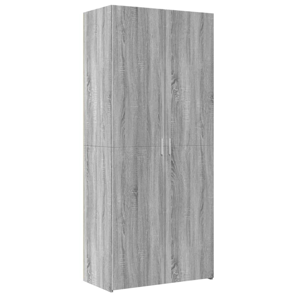 vidaXL Ντουλάπι Γκρι Sonoma 80x42,5x249 εκ. από Επεξεργασμένο Ξύλο