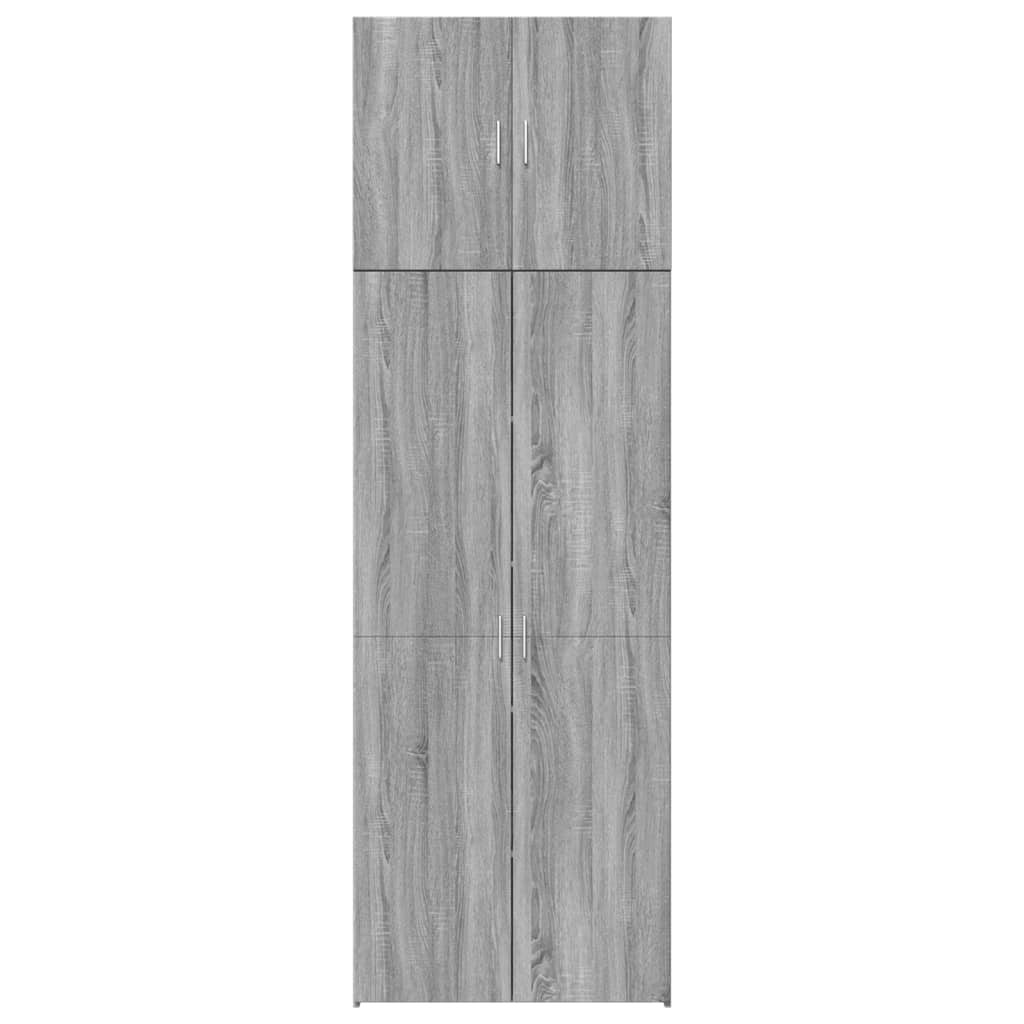 vidaXL Ντουλάπι Γκρι Sonoma 80x42,5x249 εκ. από Επεξεργασμένο Ξύλο