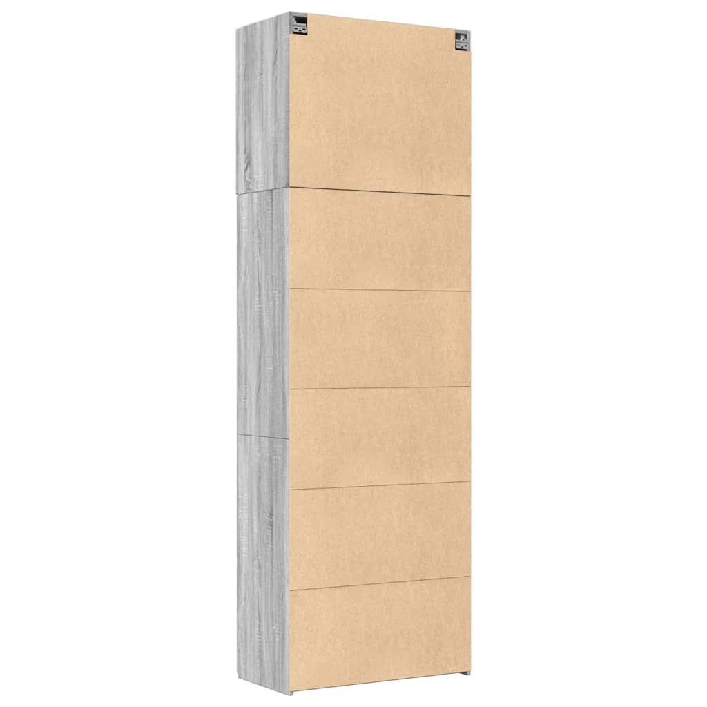 vidaXL Ντουλάπι Γκρι Sonoma 80x42,5x249 εκ. από Επεξεργασμένο Ξύλο
