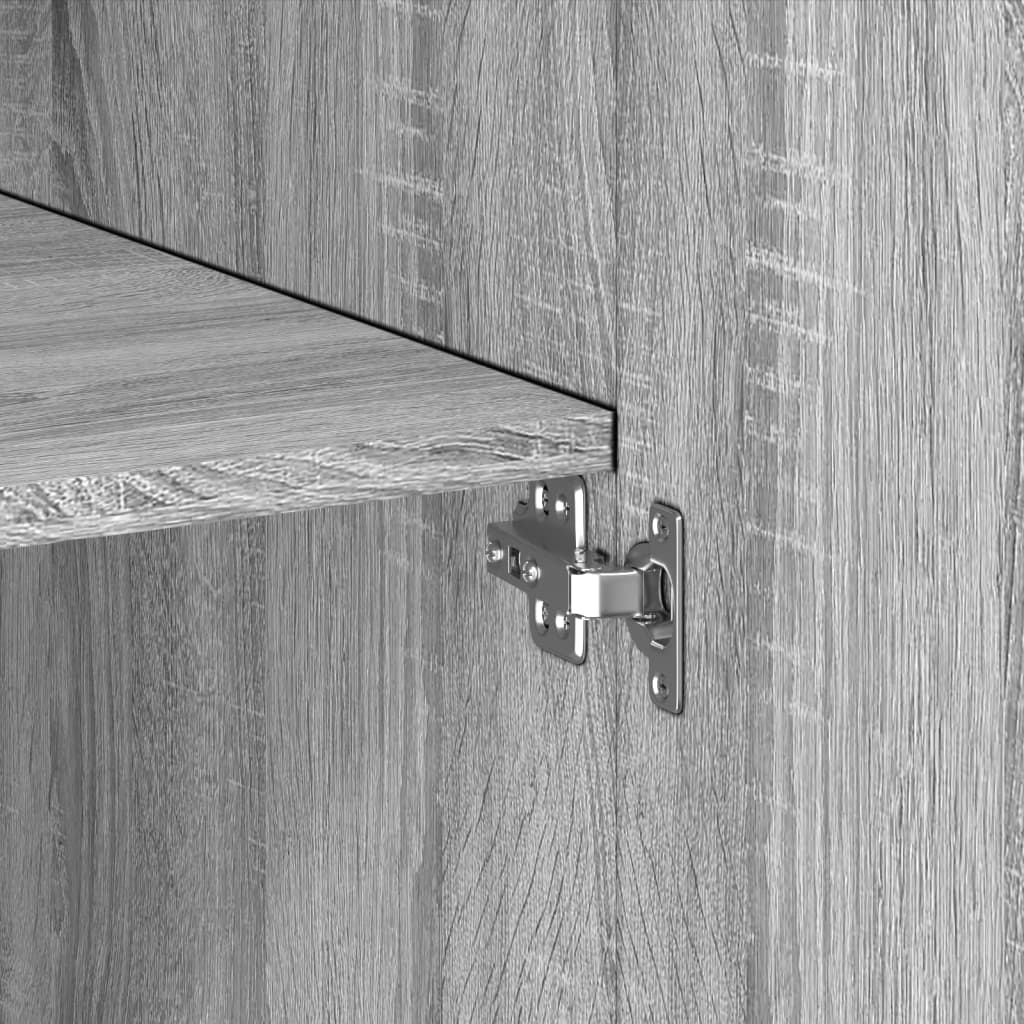 vidaXL Ντουλάπι Γκρι Sonoma 80x42,5x249 εκ. από Επεξεργασμένο Ξύλο