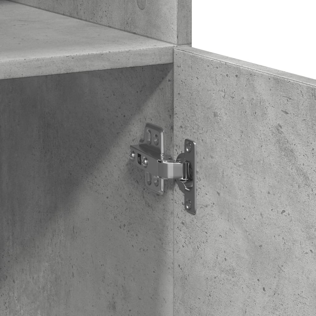 vidaXL Ντουλάπι Γκρι Σκυροδέματος 70x42,5x185 εκ. Επεξεργασμένο Ξύλο