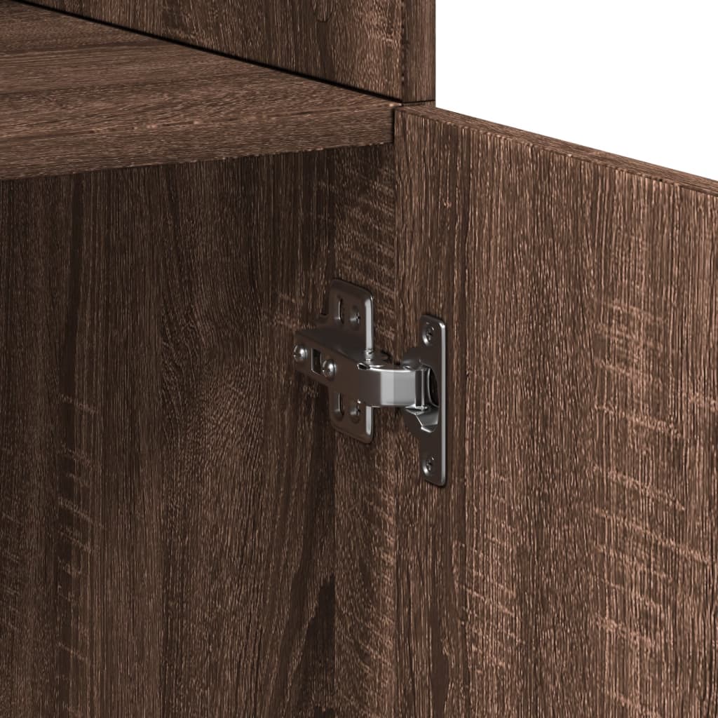 vidaXL Ντουλάπι Καφέ Δρυς 70x42,5x185 εκ. από Επεξεργασμένο Ξύλο