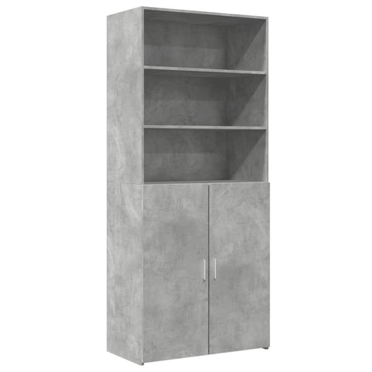 vidaXL Ντουλάπι Γκρι Σκυροδέματος 80x42,5x185 εκ. Επεξεργασμένο Ξύλο