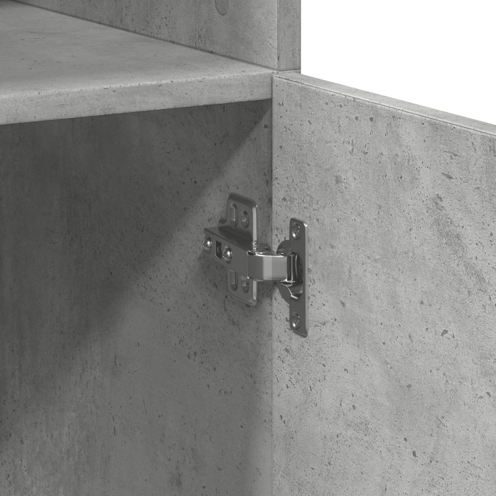 vidaXL Ντουλάπι Γκρι Σκυροδέματος 80x42,5x185 εκ. Επεξεργασμένο Ξύλο