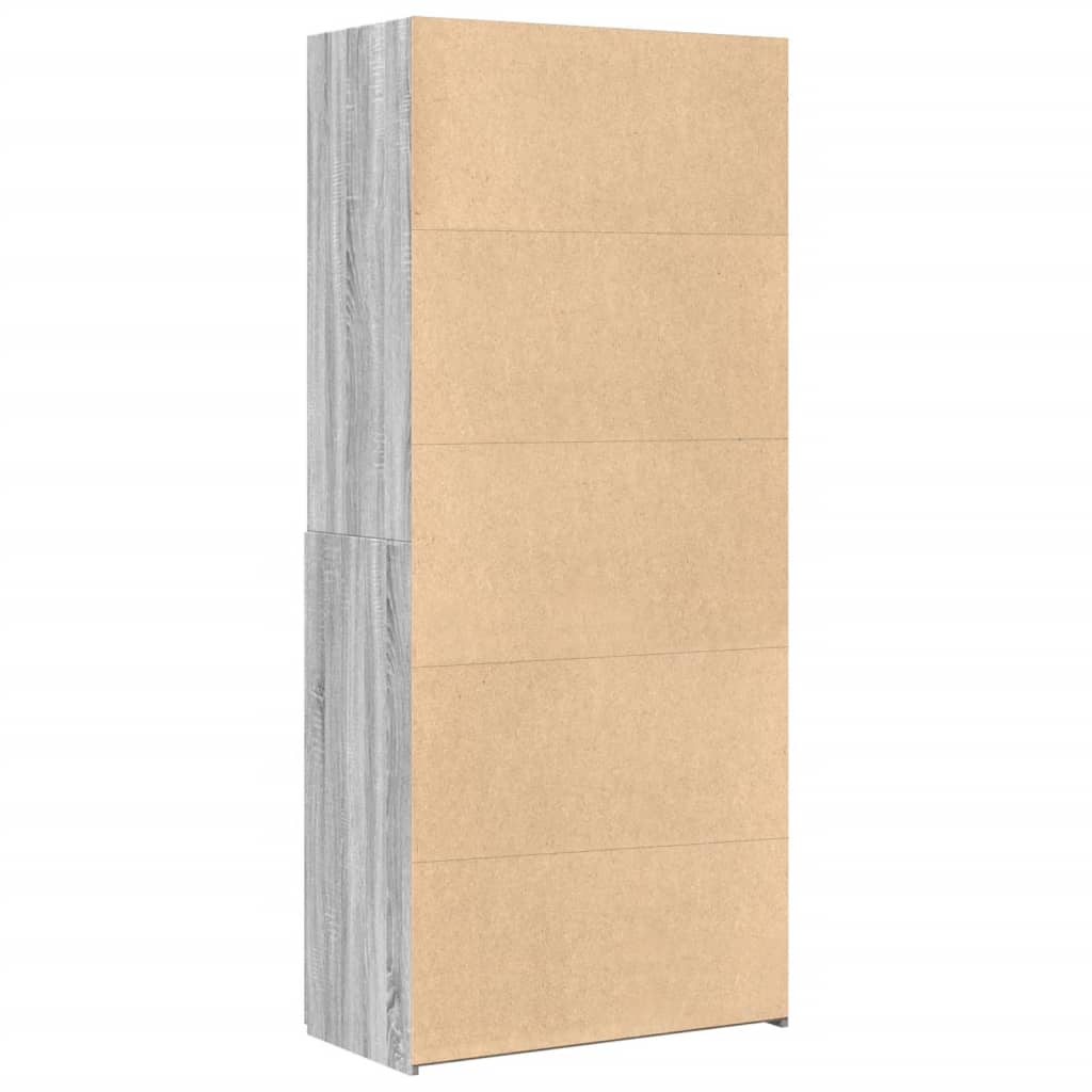 vidaXL Ντουλάπι Γκρι Sonoma 80x42,5x185 εκ. από Επεξεργασμένο Ξύλο