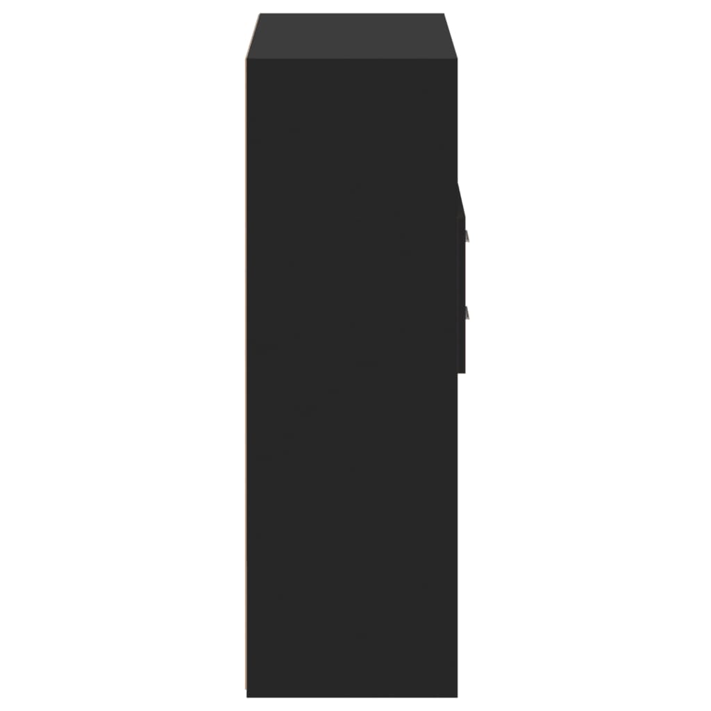 vidaXL Ντουλάπι Μαύρο 80x42,5x124 εκ. από Επεξεργασμένο Ξύλο