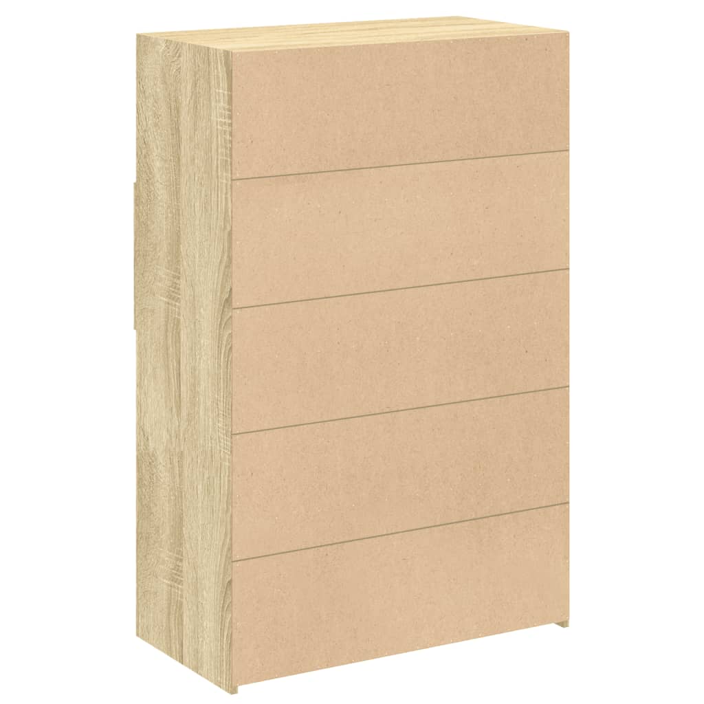 vidaXL Ντουλάπι Sonoma Δρυς 80x42,5x124 εκ. από Επεξεργασμένο Ξύλο