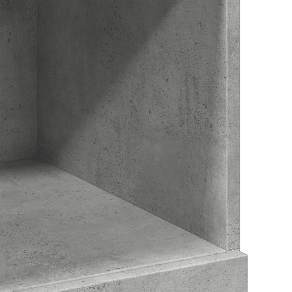 vidaXL Ντουλάπι Γκρι Σκυροδέματος 80x42,5x124 εκ. Επεξεργασμένο Ξύλο