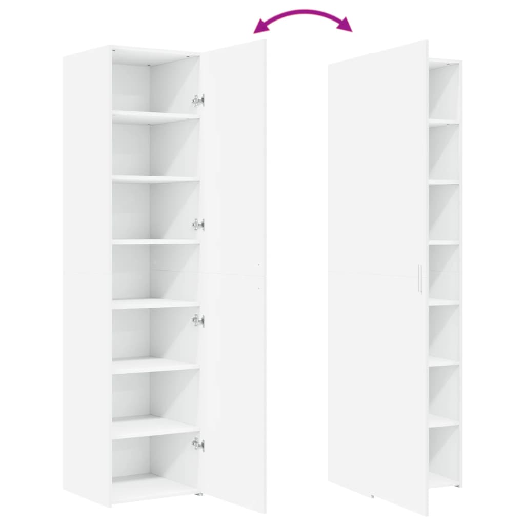 vidaXL Ντουλάπι Λευκό 45x42,5x185 εκ. από Επεξεργασμένο Ξύλο