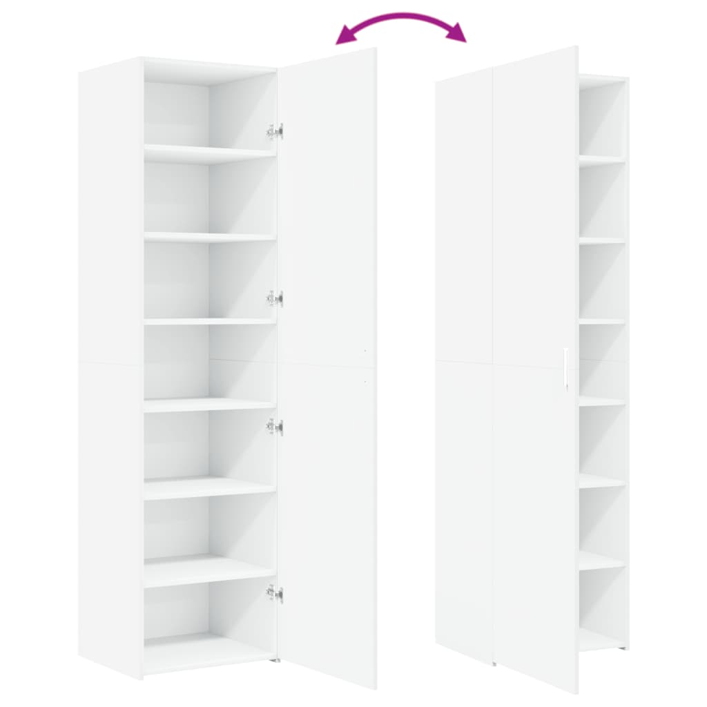 vidaXL Ντουλάπι Λευκό 50x42,5x185 εκ. από Επεξεργασμένο Ξύλο