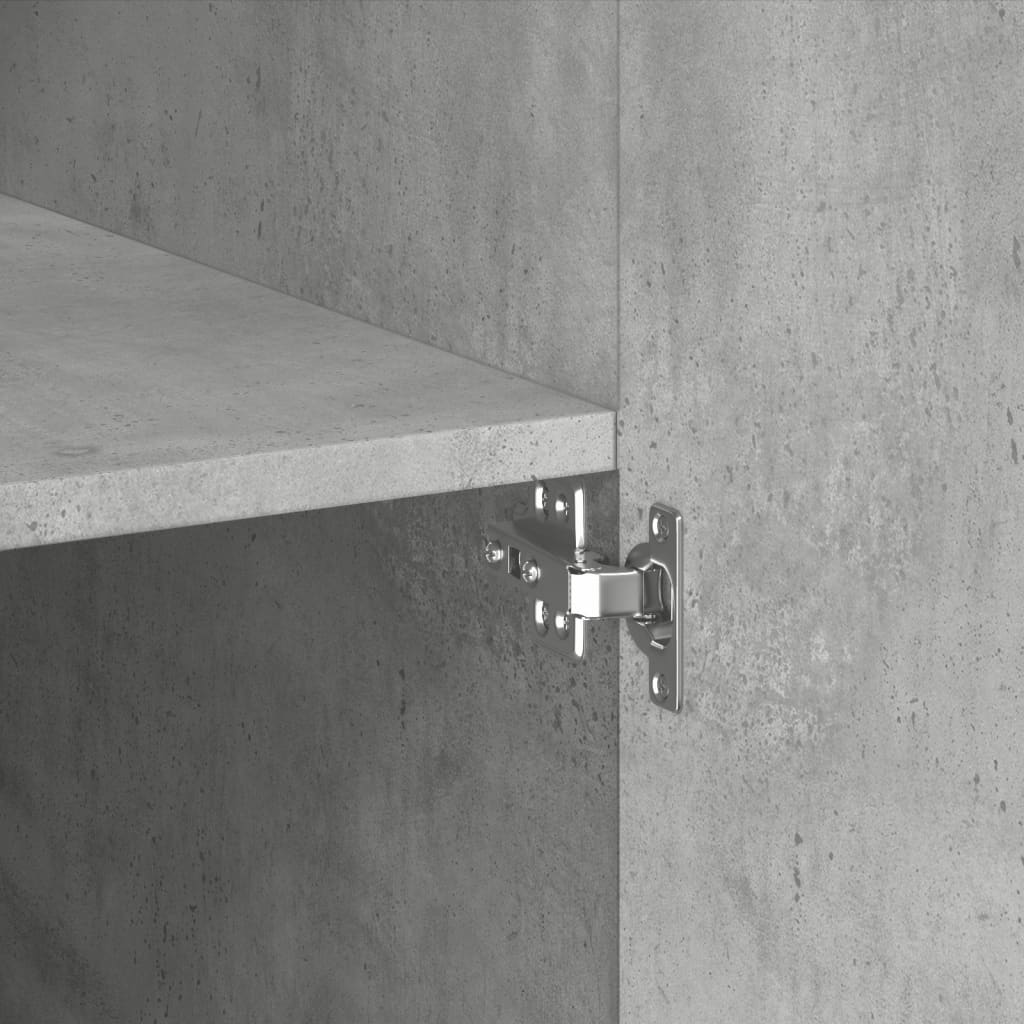 vidaXL Ντουλάπι Γκρι Σκυροδέματος 70x42,5x185 εκ. Επεξεργασμένο Ξύλο