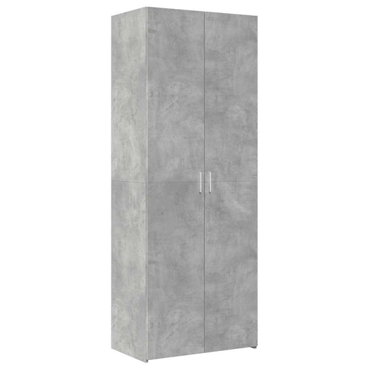 vidaXL Ντουλάπι Γκρι Σκυροδέματος 70x42,5x185 εκ. Επεξεργασμένο Ξύλο