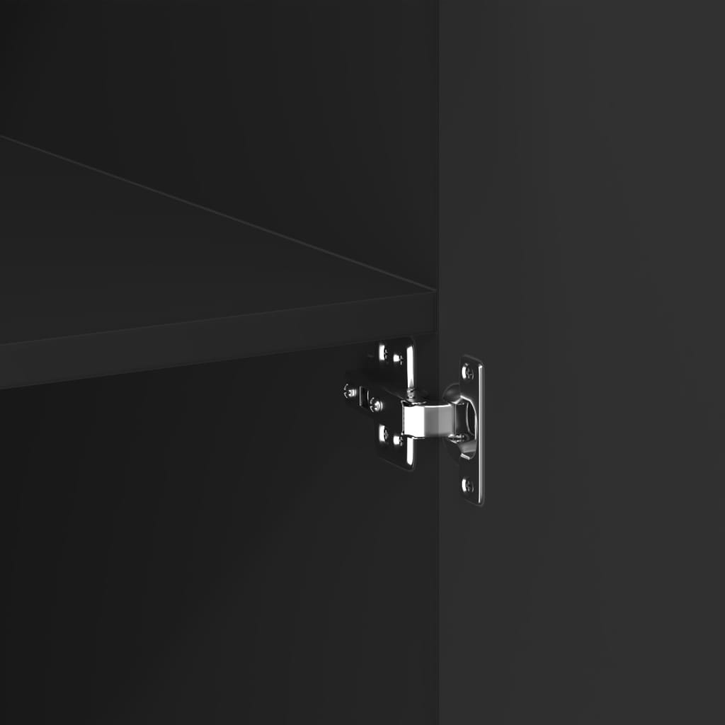 vidaXL Ντουλάπι Μαύρο 80x42,5x185 εκ. από Επεξεργασμένο Ξύλο