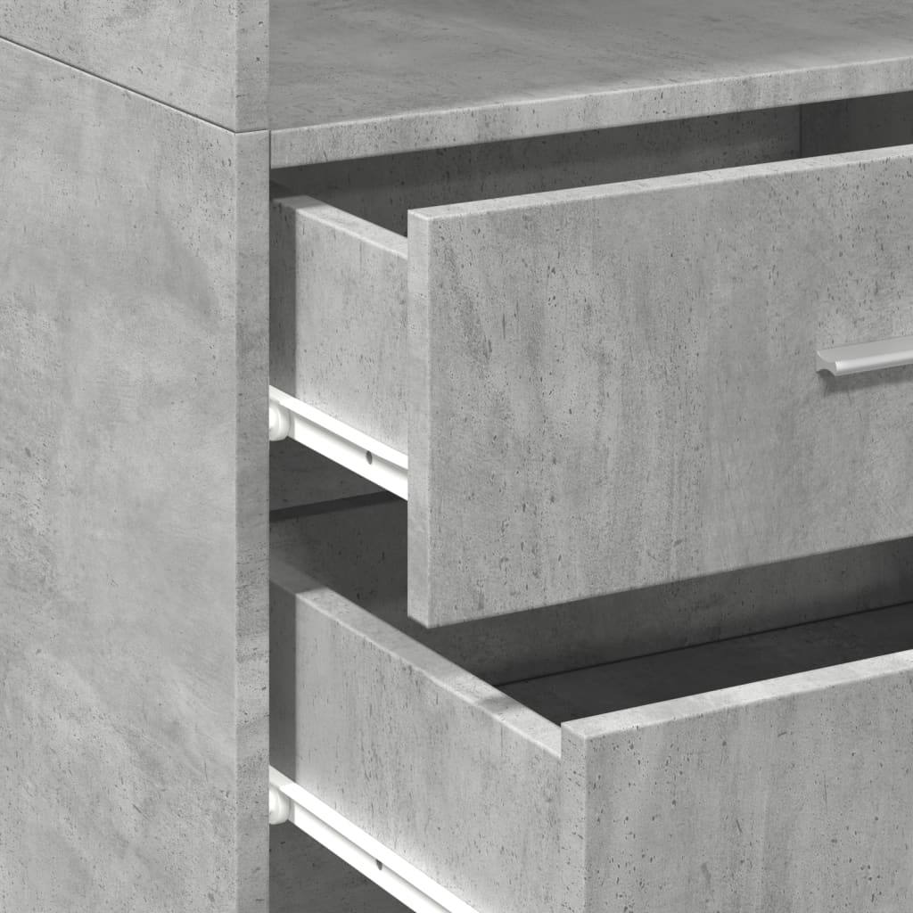 vidaXL Ντουλάπι Γκρι Σκυροδέματος 45x42,5x185 εκ. Επεξεργασμένο Ξύλο