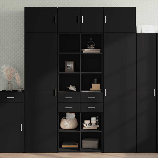 vidaXL Ντουλάπι Μαύρο 70x42,5x185 εκ. Επεξεργασμένο Ξύλο