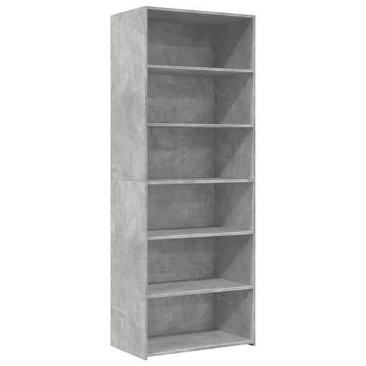 vidaXL Ντουλάπι Γκρι Σκυροδέματος 70x41x185 εκ. Επεξεργασμένο Ξύλο