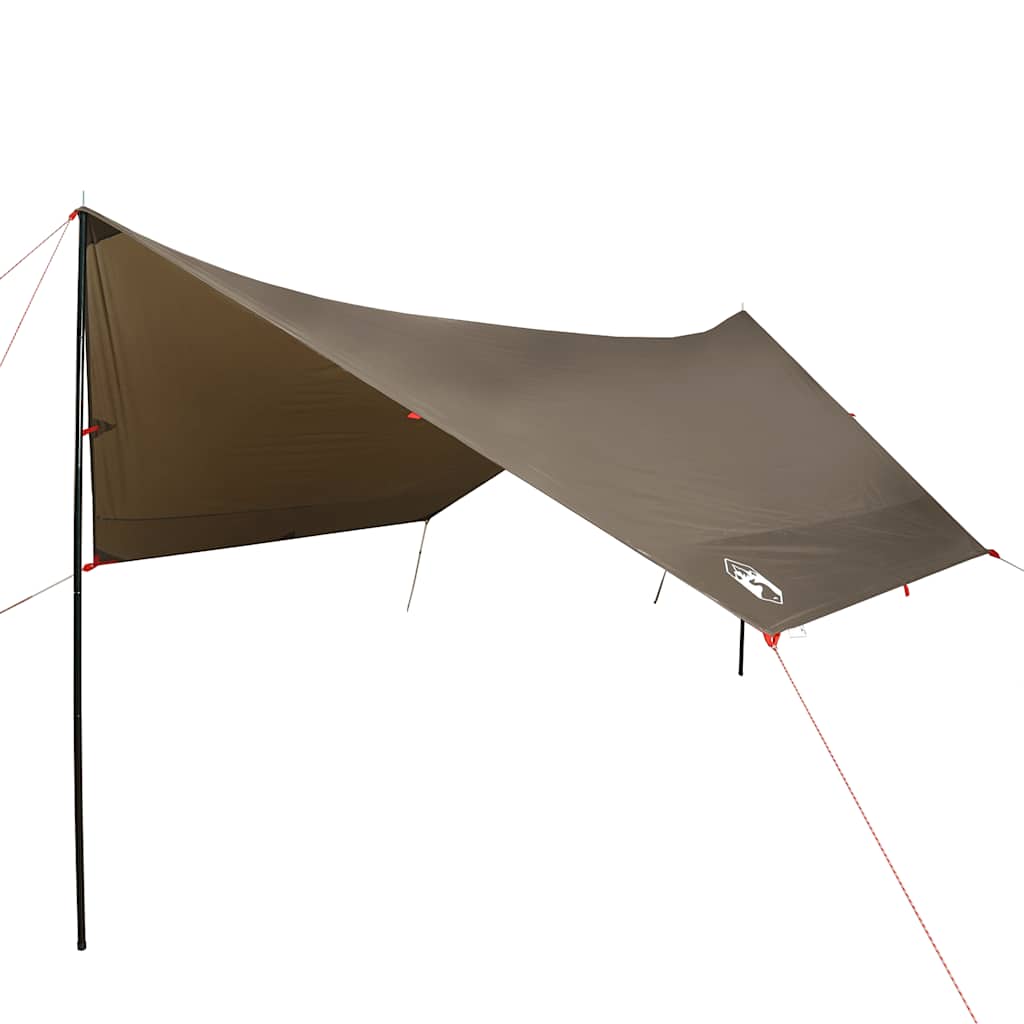 vidaXL Μουσαμάς Κάμπινγκ Αδιάβροχος Καφέ 438x376x212 εκ.